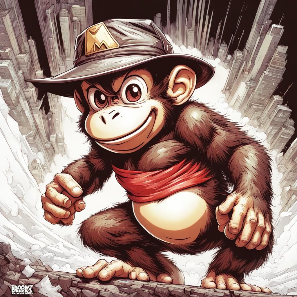 Diddy Kong in Comic Book Art Style