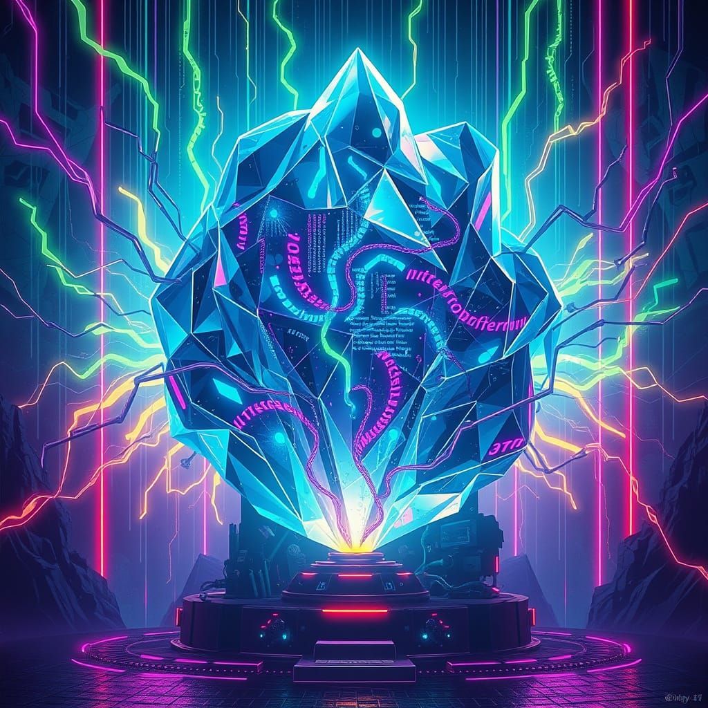 Cyberpunk Dreamscapes: GPT-4's Glowing Mind