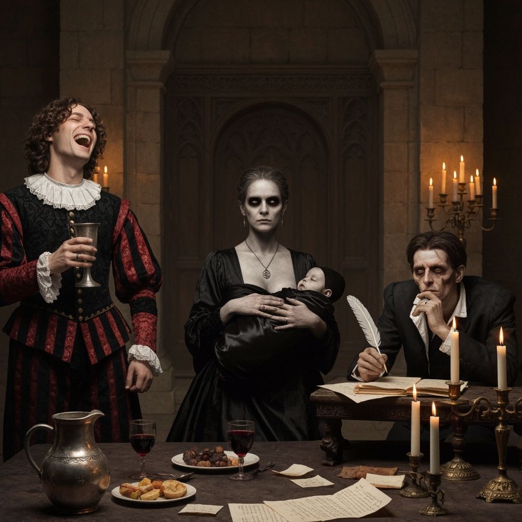 Renaissance Family Dinner in Ancient Castle Hall