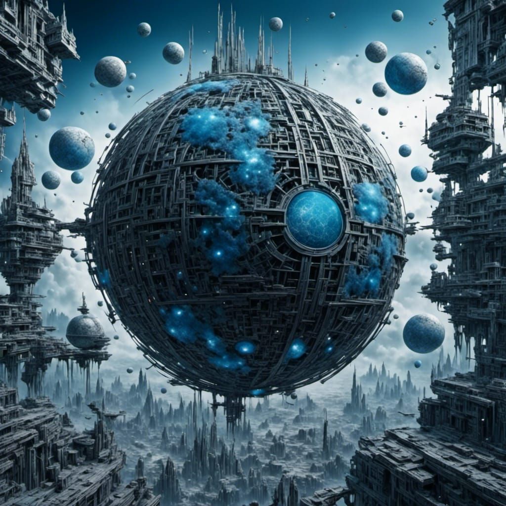 Cybernetic Dyson Sphere in Outer Space