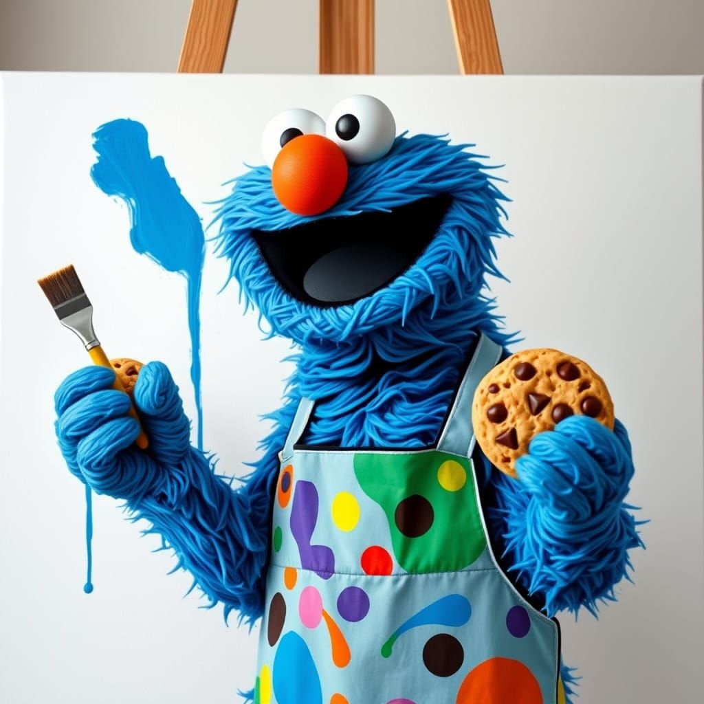 Cookie Monter Self Portrait