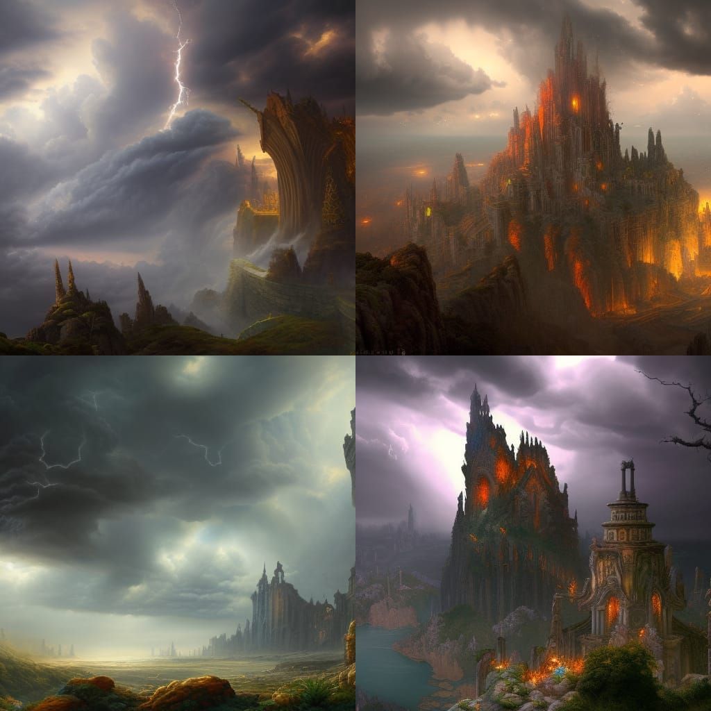 Angel Face in Stormy Clouds: 3D Masterpiece
