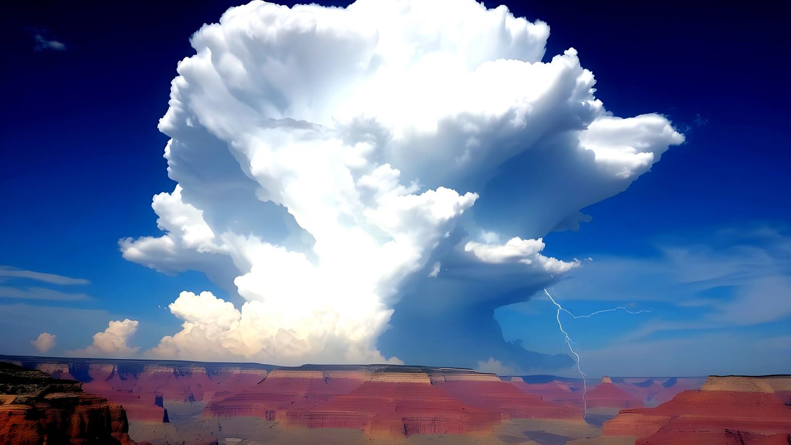 Grand Canyon Under a Towering Thunderhead