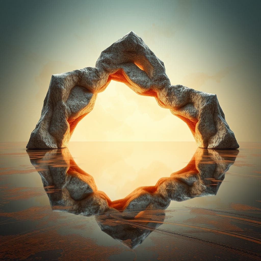 Surreal Geometric Landscapes in Fantasy Digital Art