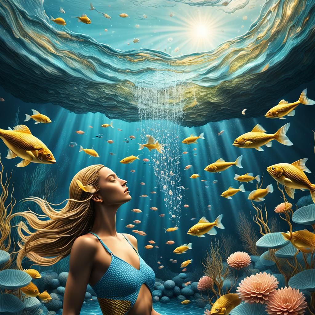 Surreal Moonlit Waterscape in 8K Resolution