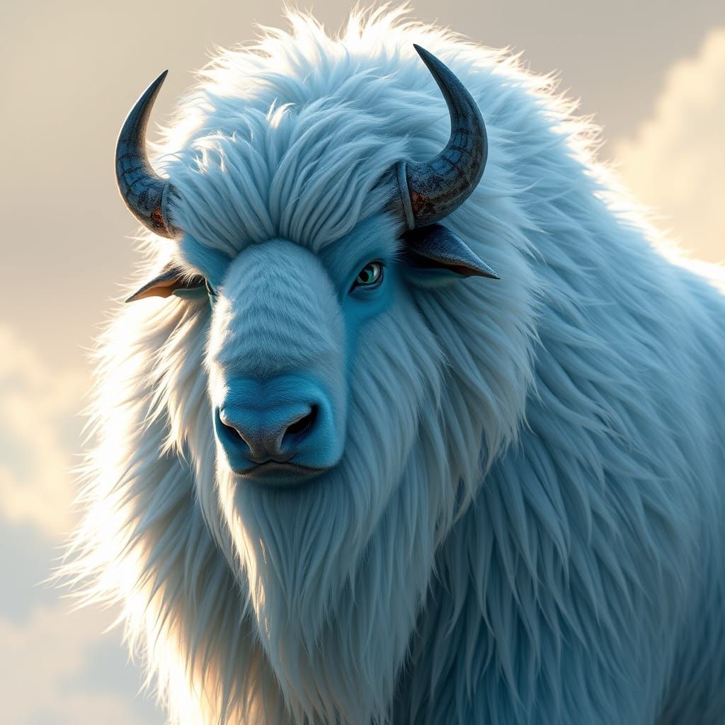 Majestic Sky Bison in Ethereal Glow