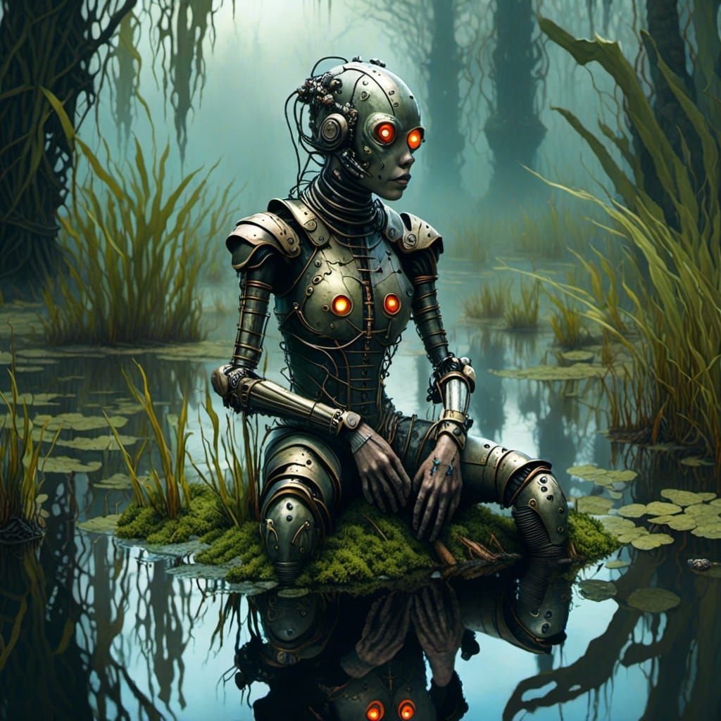 Cyborg in Swamp