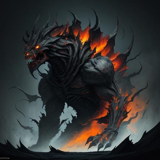 Terrifying Candy Corn Beast Rises in Dark Fantasy Art