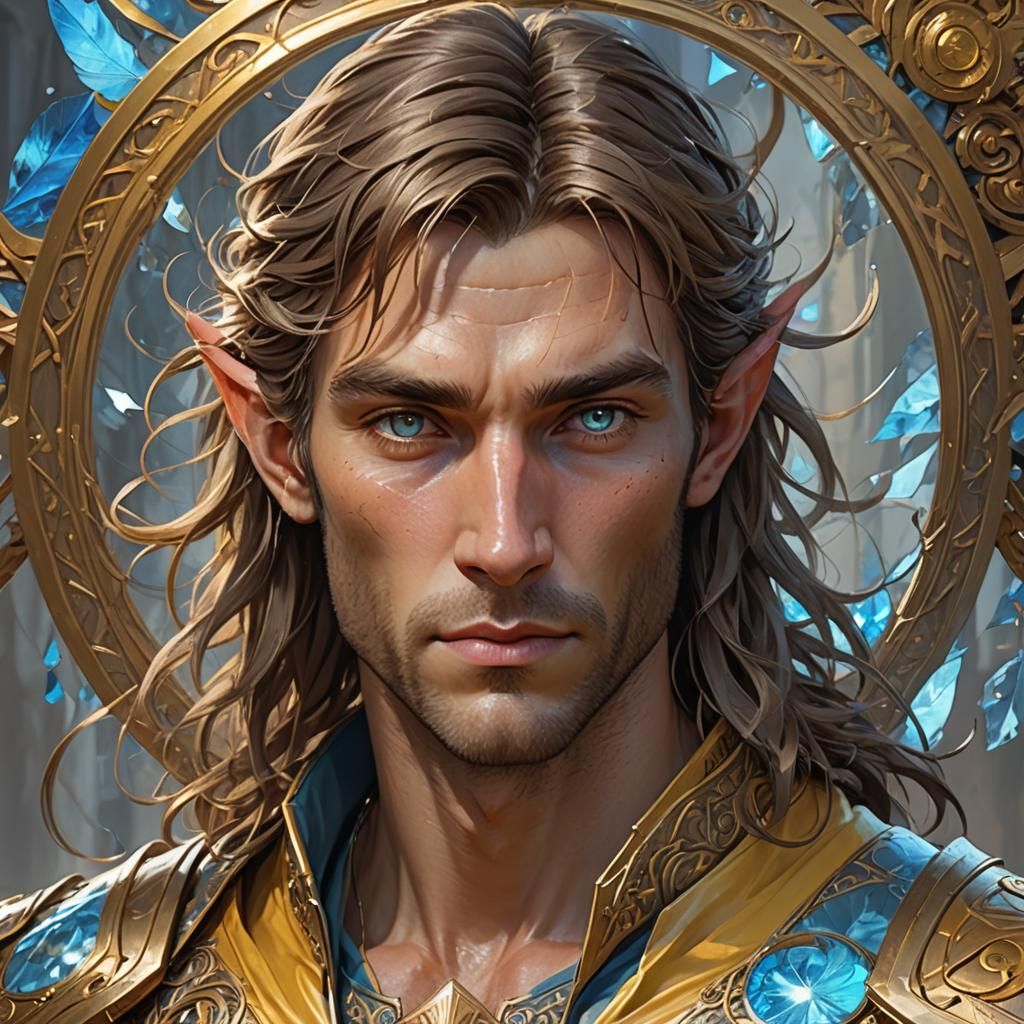 Ethereal Elven Courier in Triadic Hues