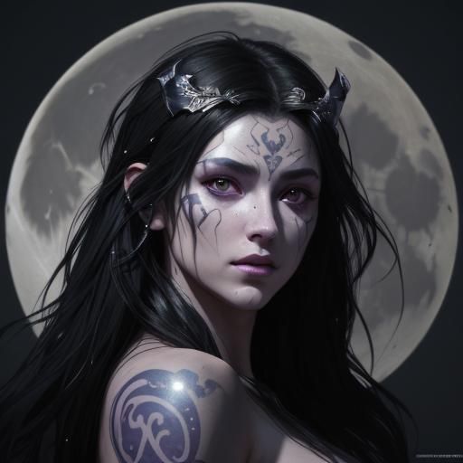 Nyx: Goddess of Night, Hyperdetailed Portrait