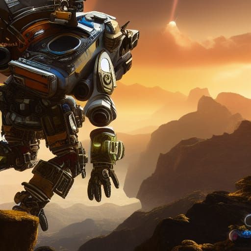 Titanfall Pilot in Detailed Matte Painting