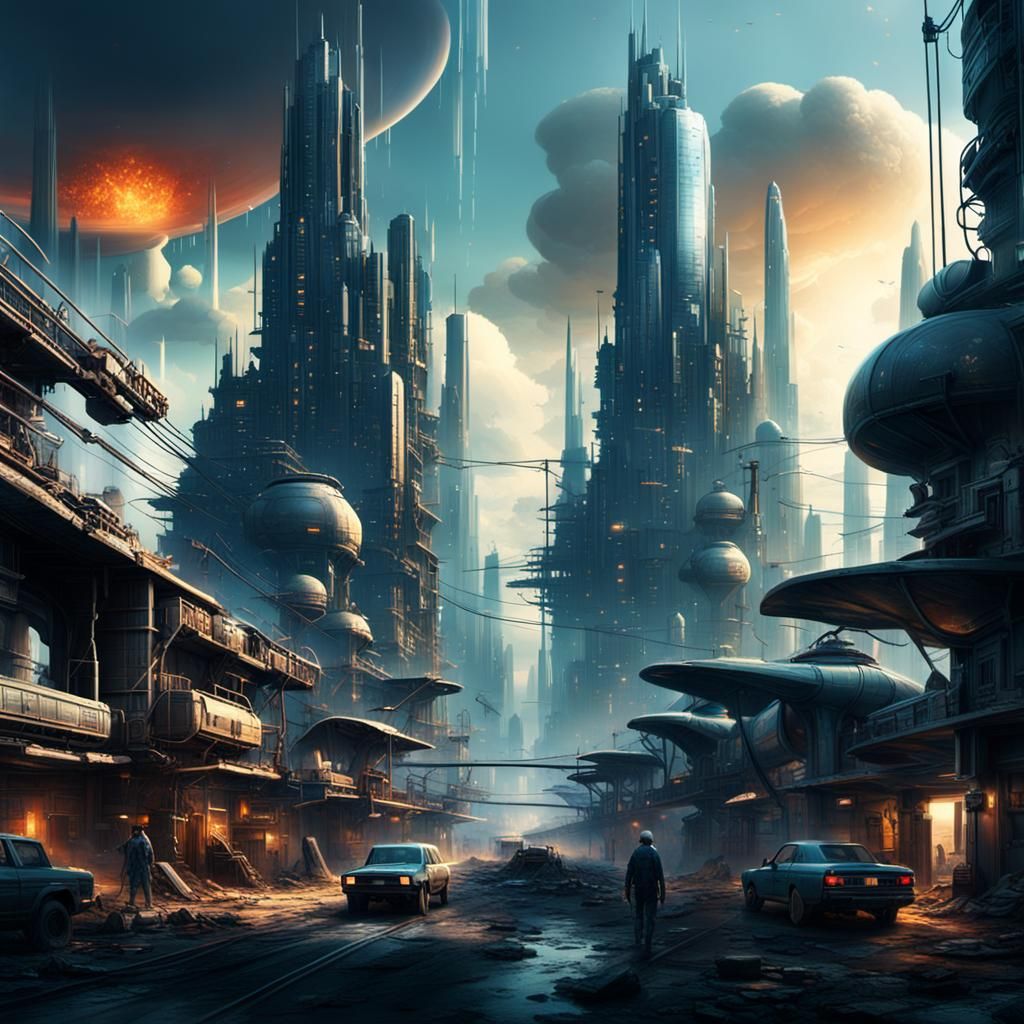 Futuristic Outback City: Digital Matte Painting