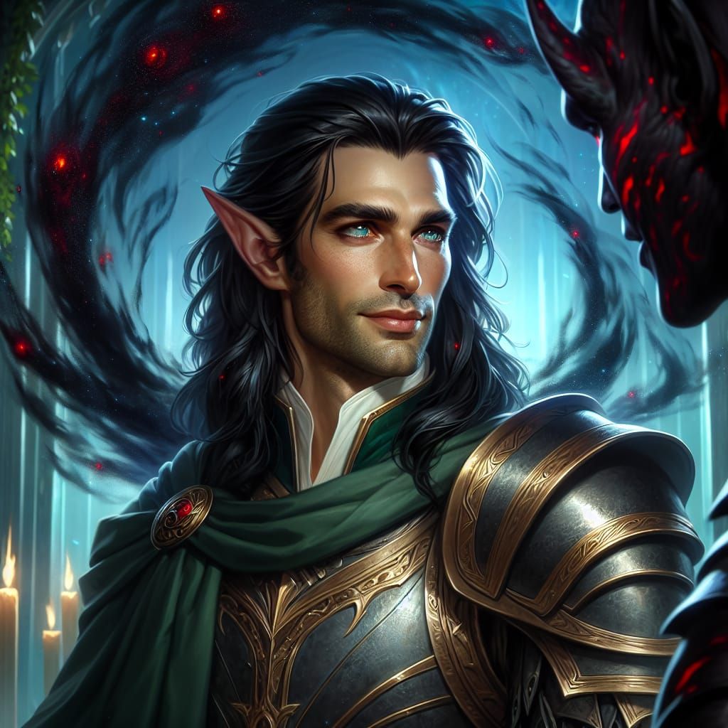Elven Lord in Conversation with Demon Cloud