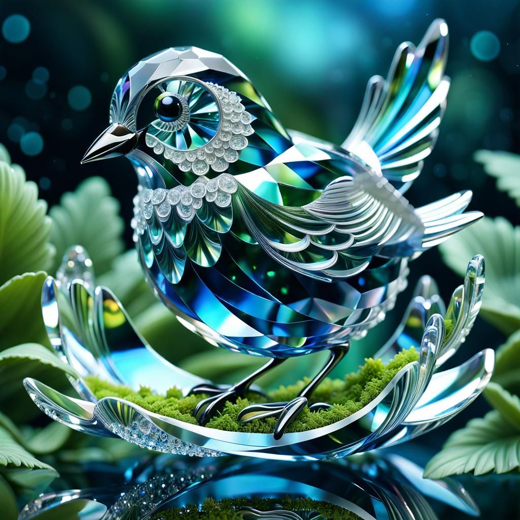 Blue Crystal Bird