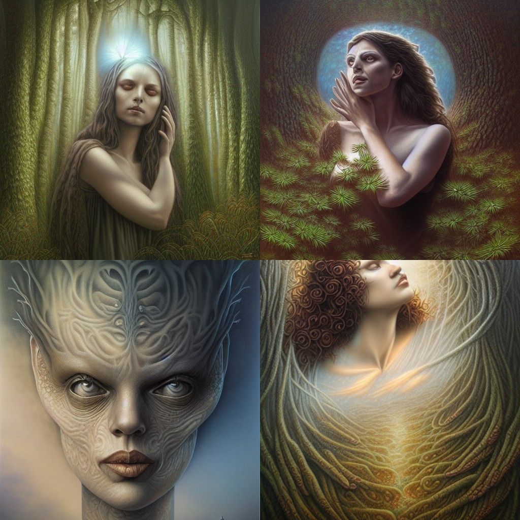 Dreamlike Surreal Landscape in Visionary Style