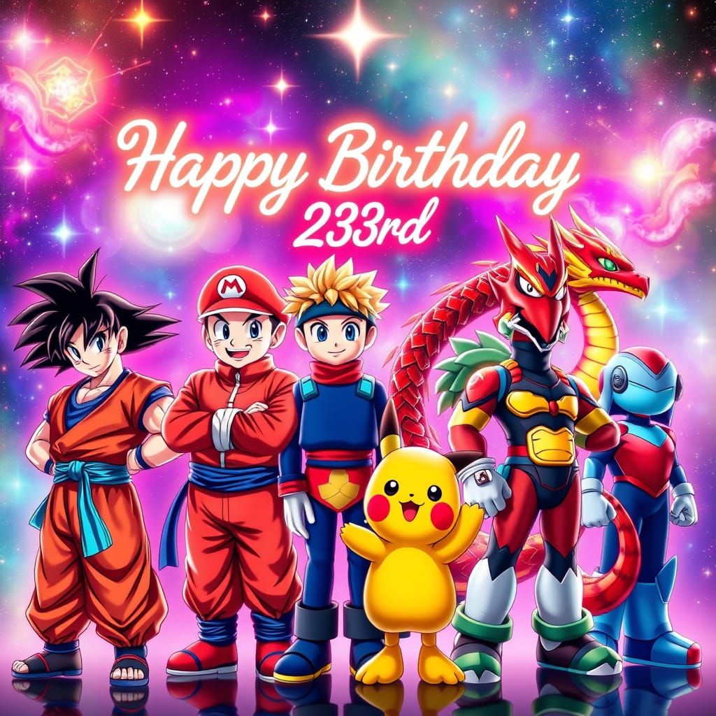 Glowing Starlight Neon Sign Celebrates Birthday with Legenda...