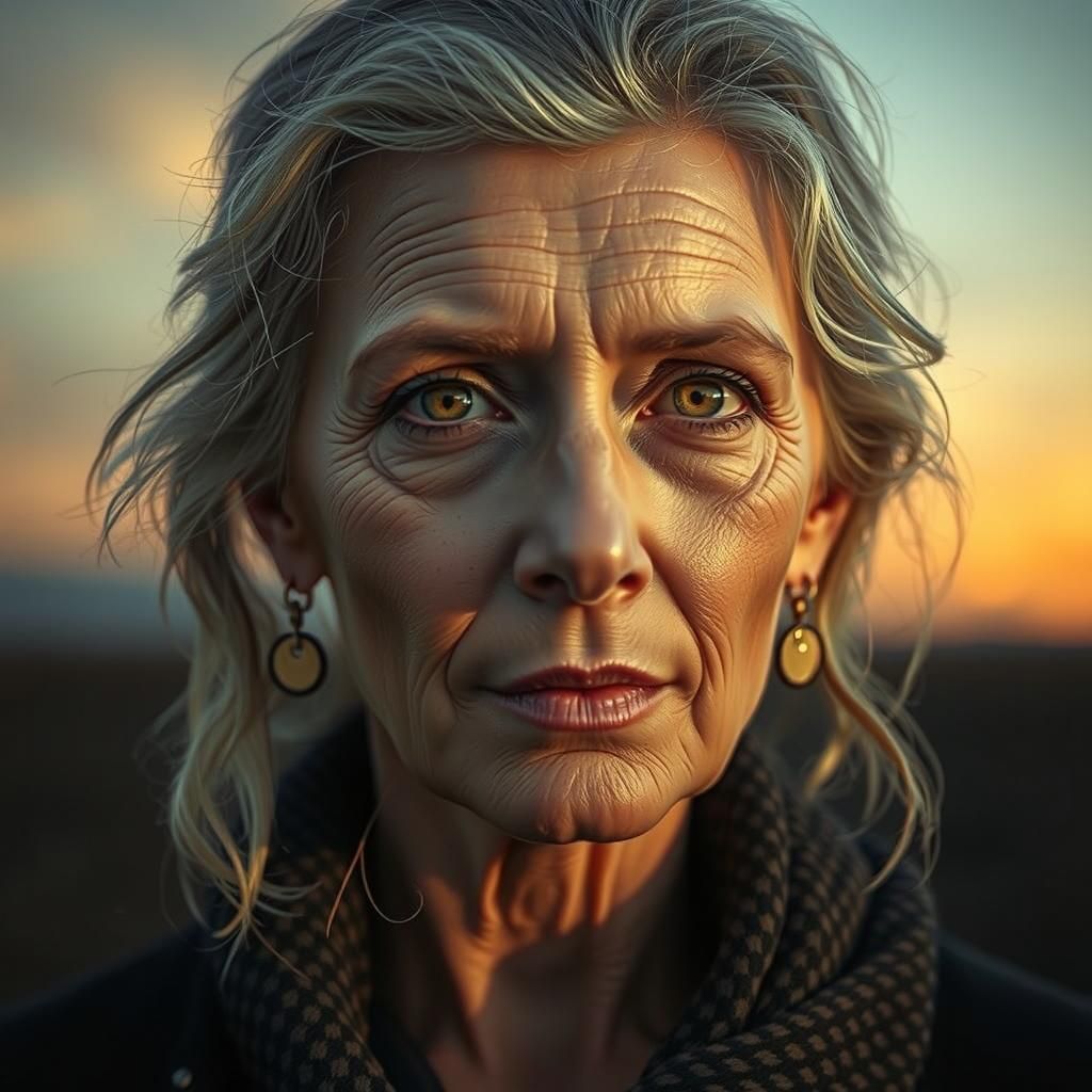 Face Blending Youth and Age in Soft Light