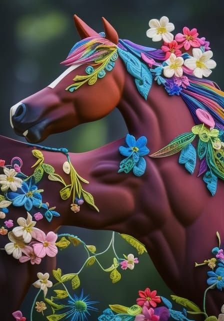 🔆☪️🌸Flower & Horse🌸☪️🔆
