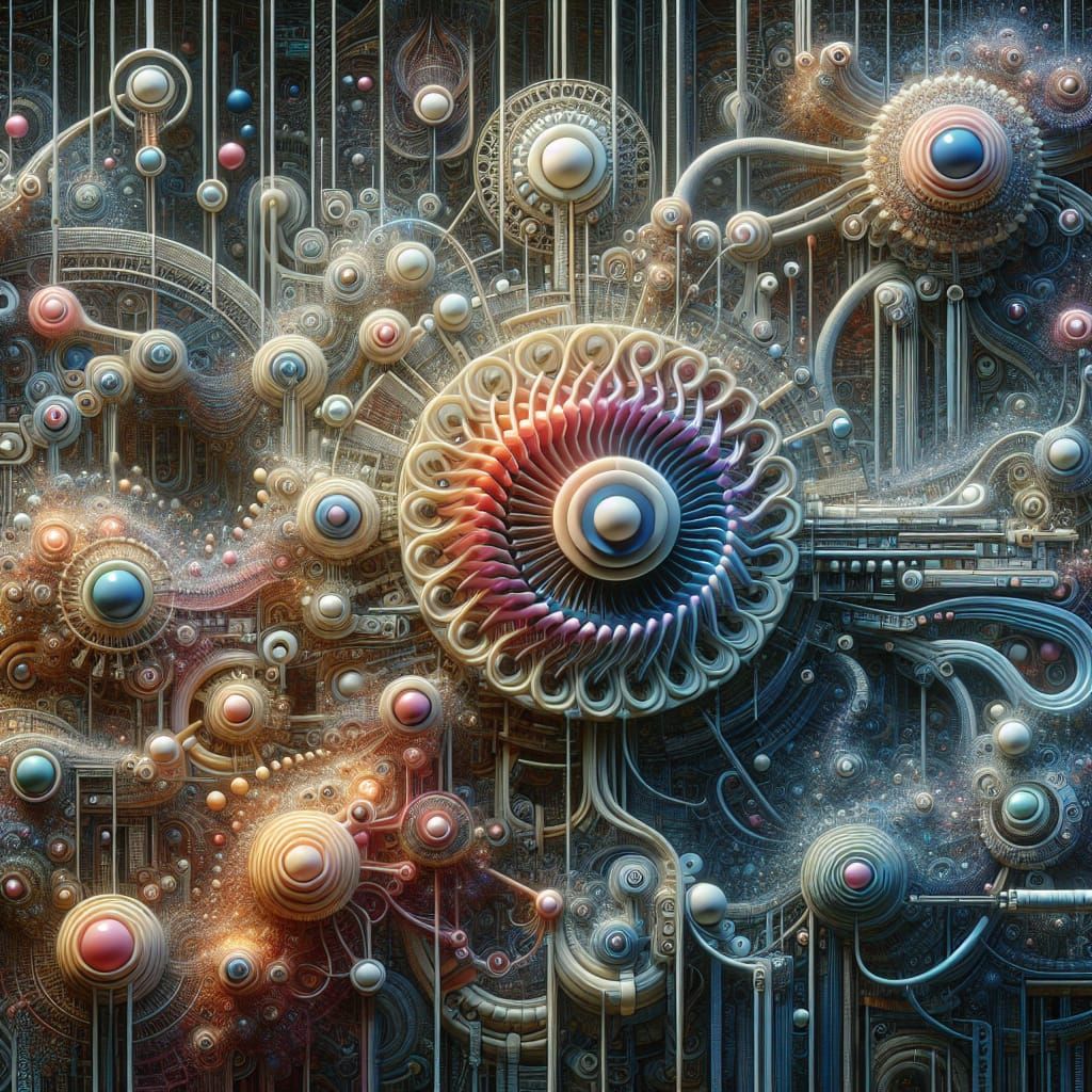 Ethereal Machine Symbolizing World Peace and Happiness