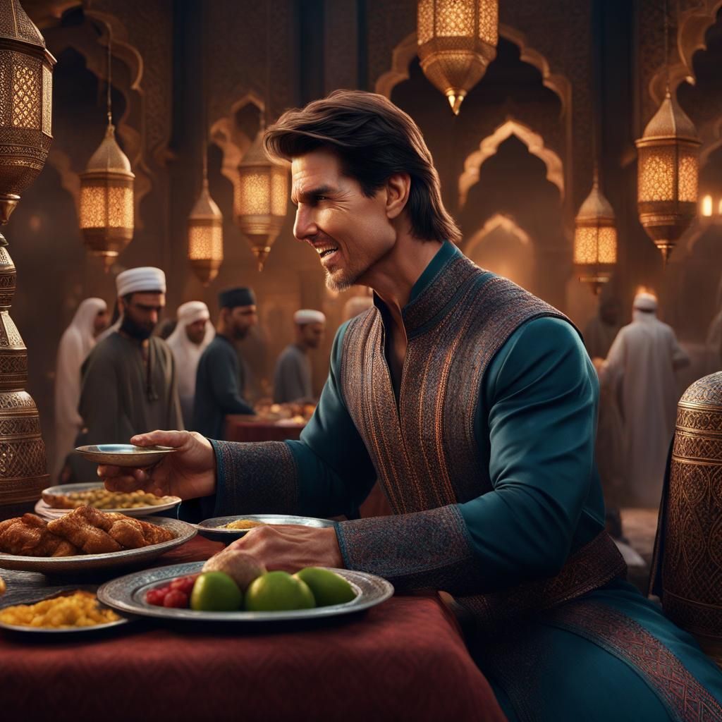Tom Cruise Iftar Celebration: Matte Painting in 8k