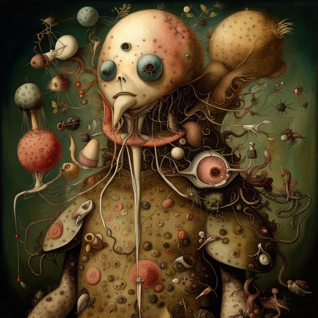 Surreal Horror Artwork Inspired by Bosch