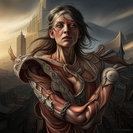 Visceral Anatomical Art in Dark Fantasy Style