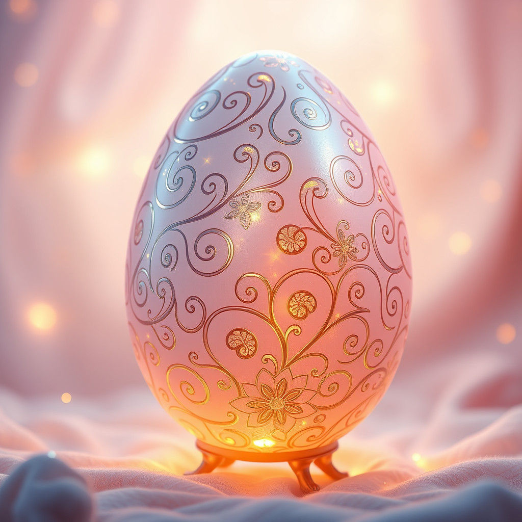 Magical Egg Friend with Intricate Engravings