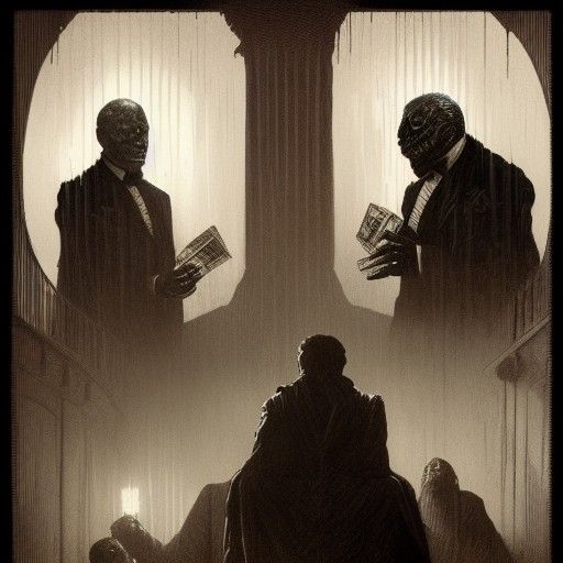 Dead Presidents Playing Cards in Horror Style