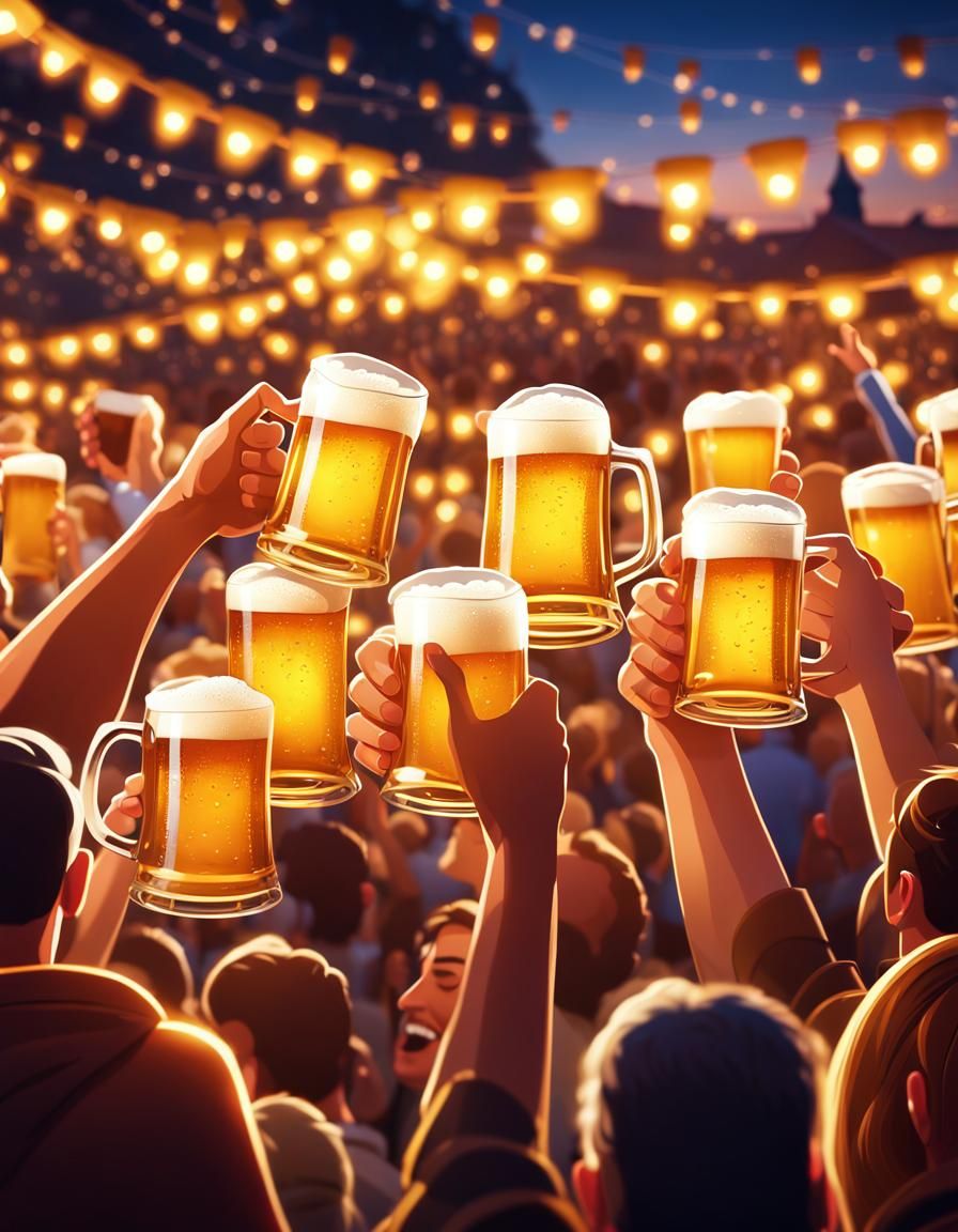 Oktoberfest Celebration in Hyper-Realism