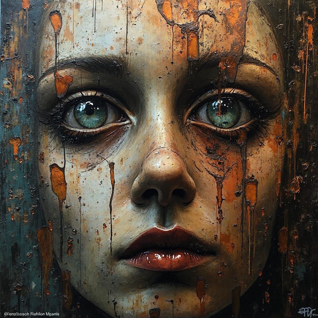 Nihilistic Surrealism in Copper Canvas Style