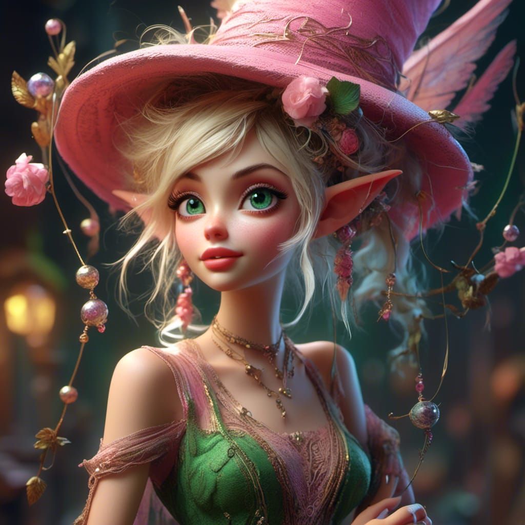 Tinkerbell in Pink Couture Concept Art
