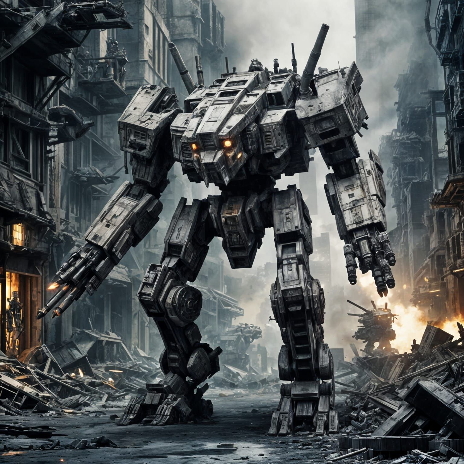 Mechanical Puma Stalks Destroyed City in Zoids Style