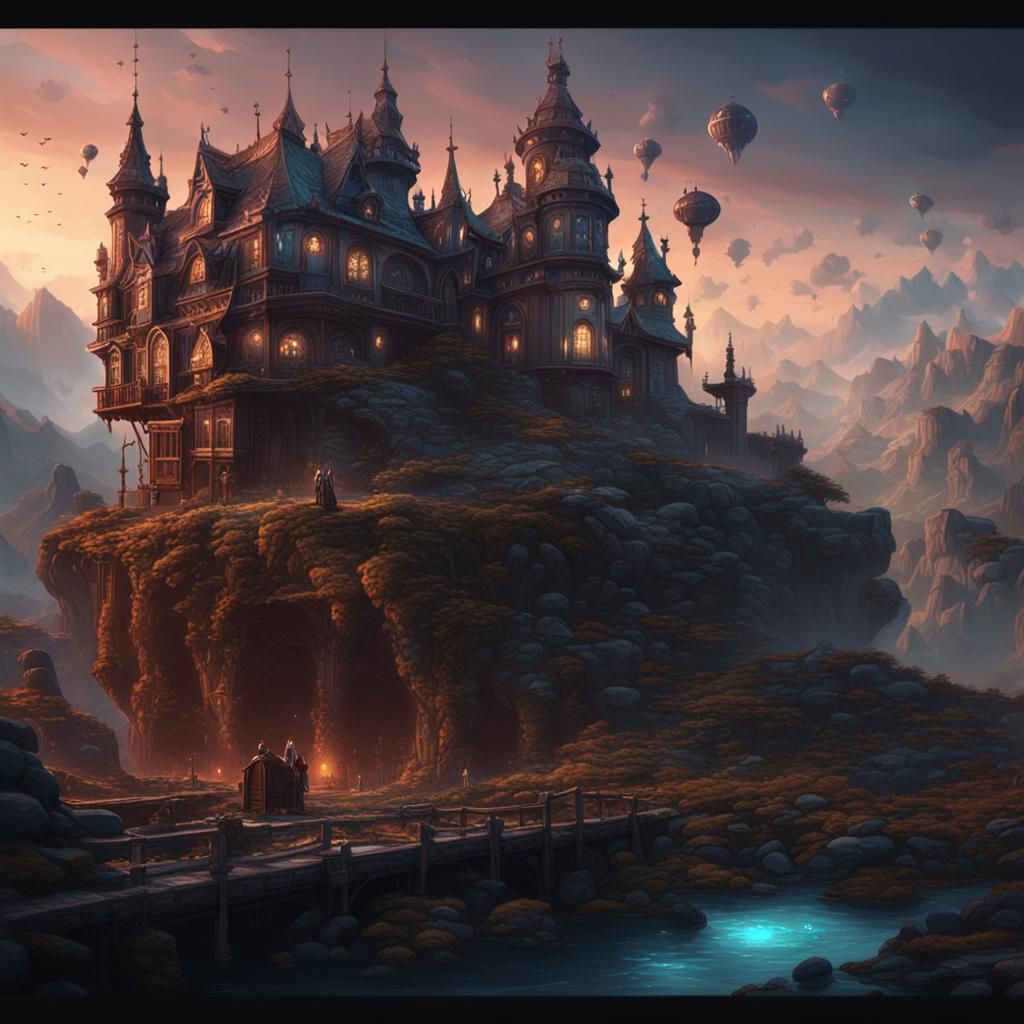 Lonely Figure in Detailed Fantasy Concept Art