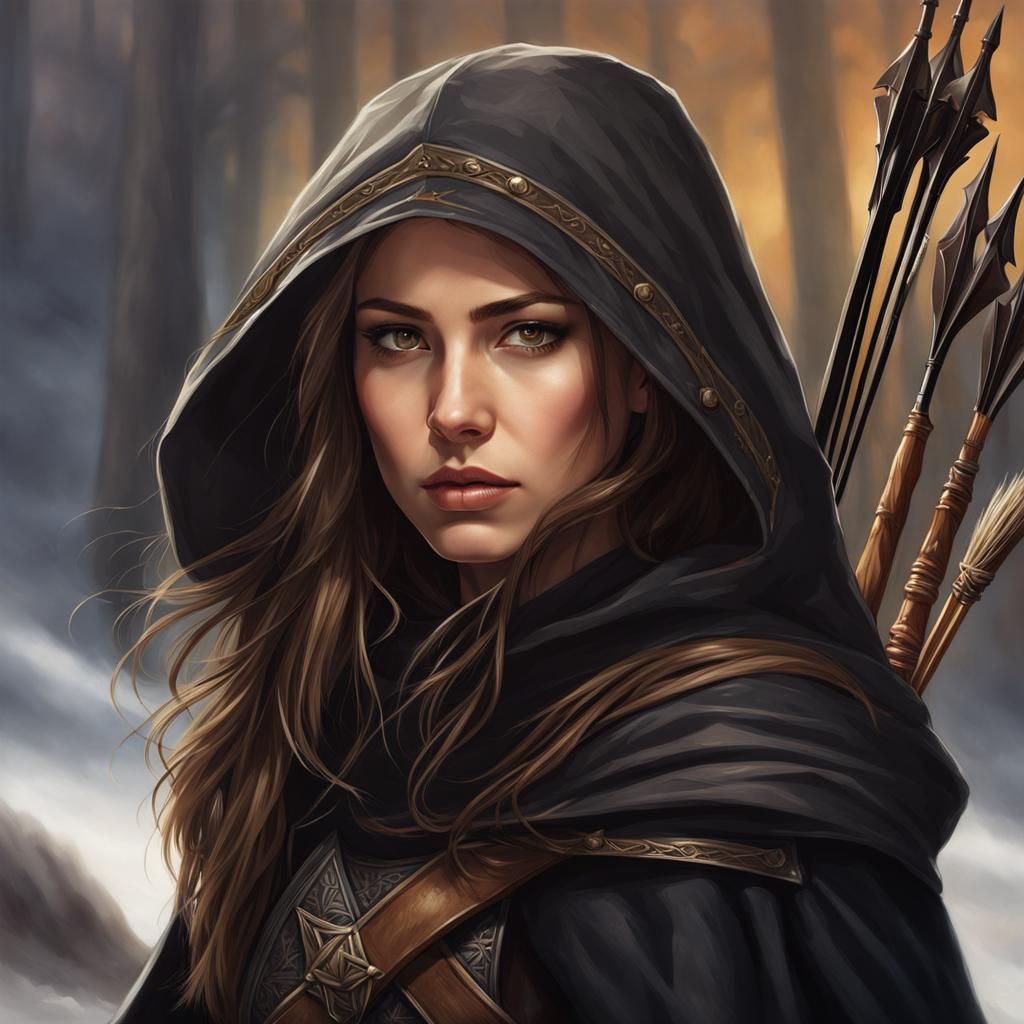 Medieval Ranger Portrait in Fantasy Setting