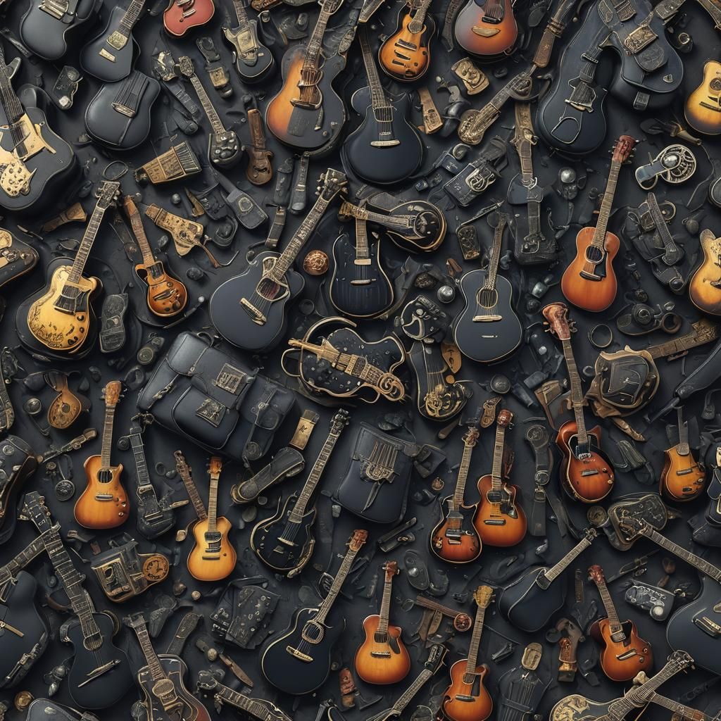 Biker Musicians in Detailed Matte Painting