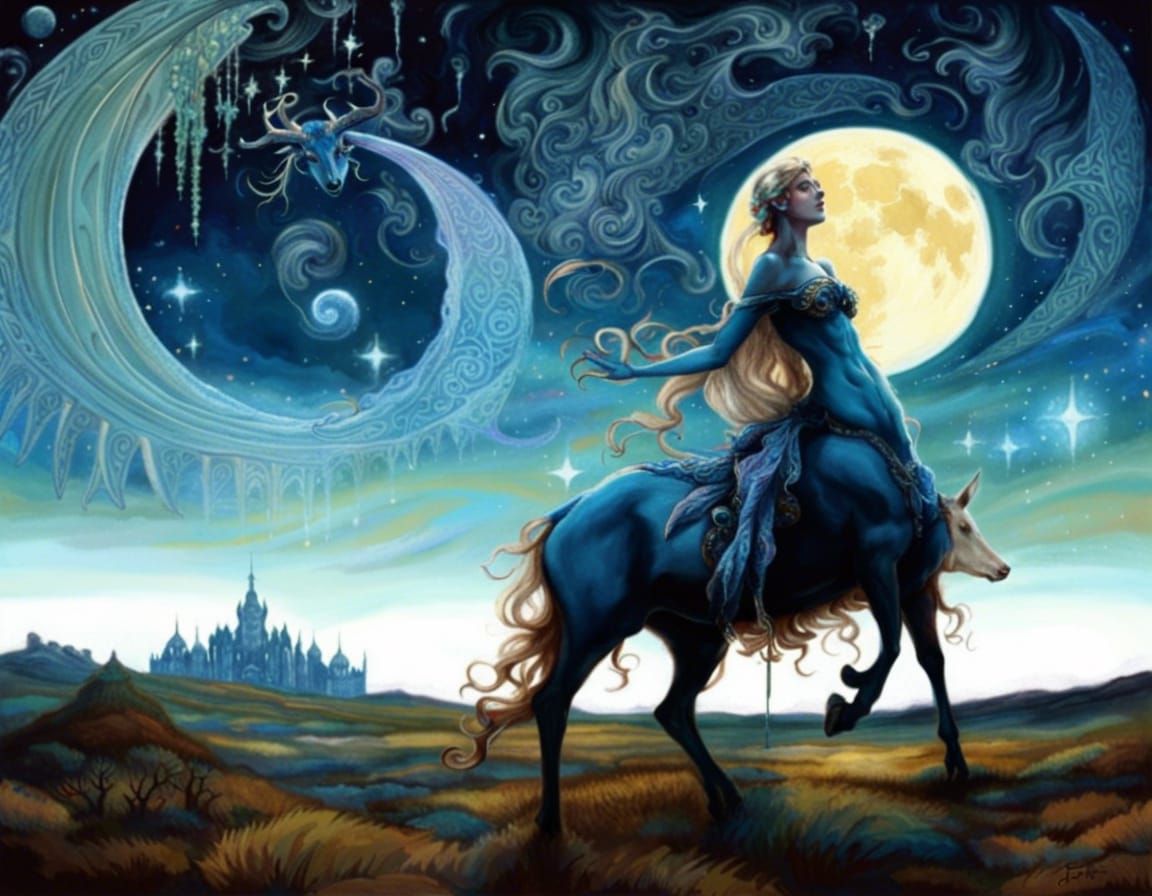 FantasyPunk Centaur in Gothic Magical Realism