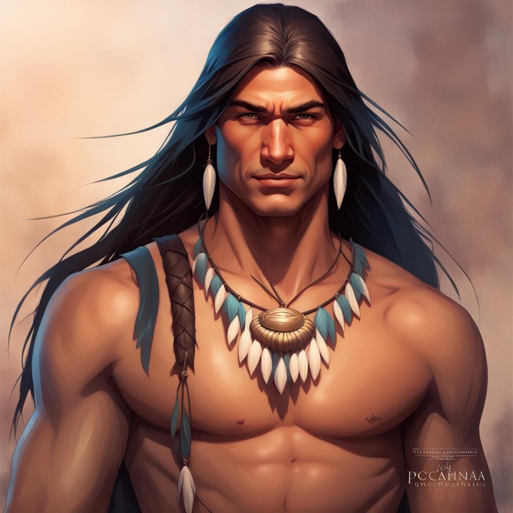 Male Pocahontas Portrait