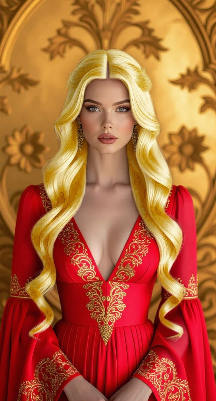 Violet Gown: A Hyper-Realistic Portrait