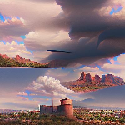Detailed Matte Painting of Arizona Landscape