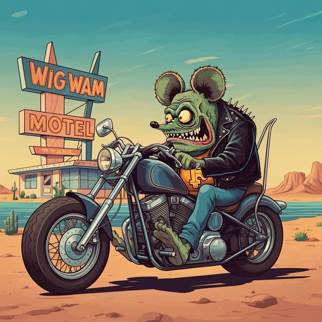 Retro-Futuristic Road Trip with Rat Fink