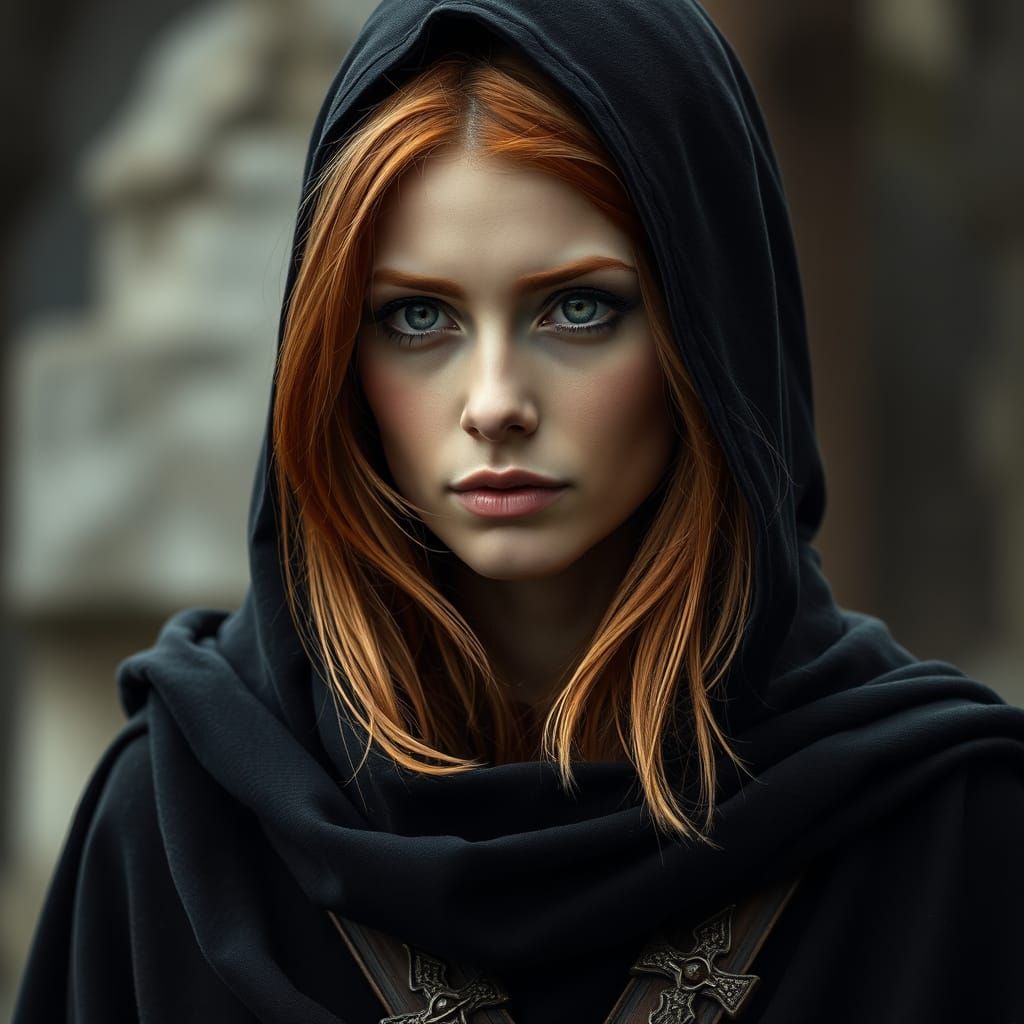 Medieval Assassin Woman in Stealth Mode