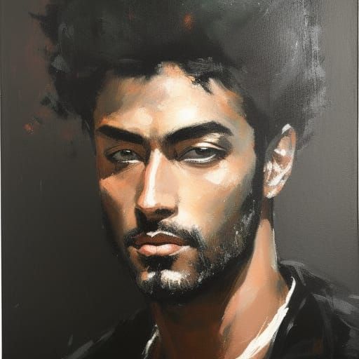 Detailed Portrait in Speedpaint Style