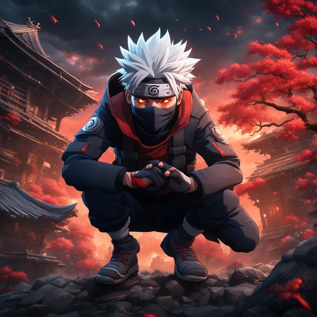 Kakashi of the Sharingan Eye: Detailed Matte Painting
