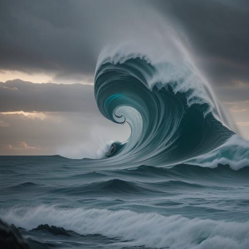 Majestic Stormy Seascape in HDR Photography