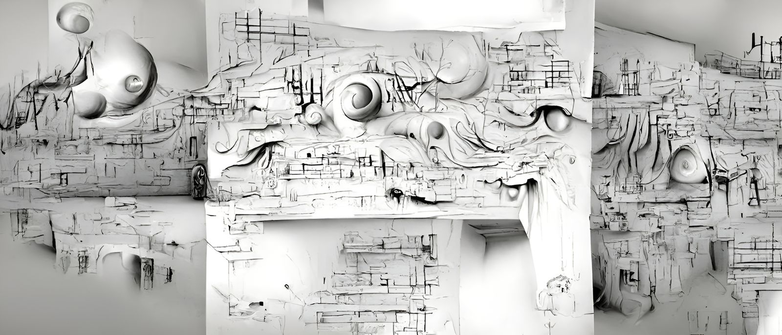 Haunted Art Museum with Creepy Piano in Digital Painting