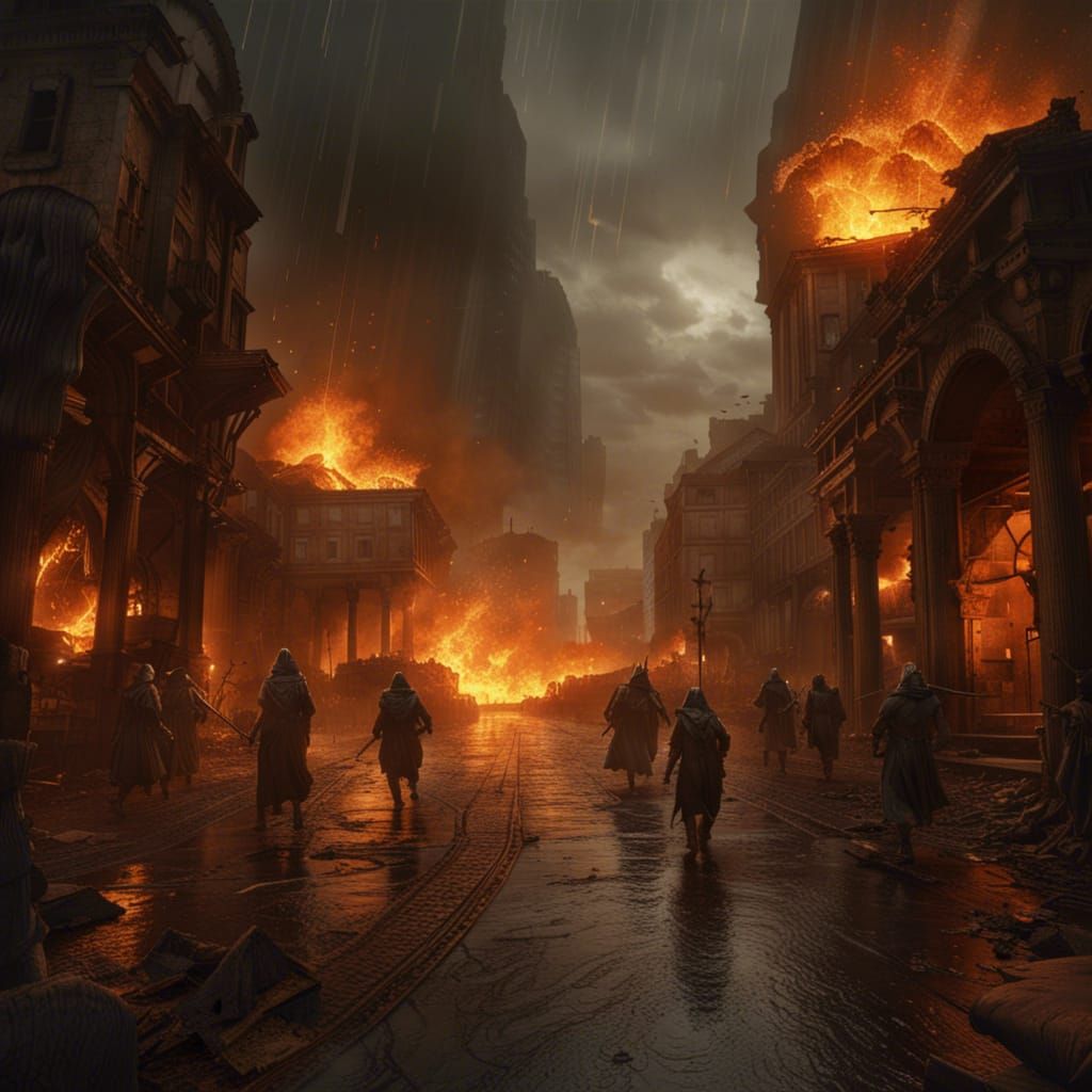 Sodom's Destruction: Fire and Brimstone in Dark Fantasy