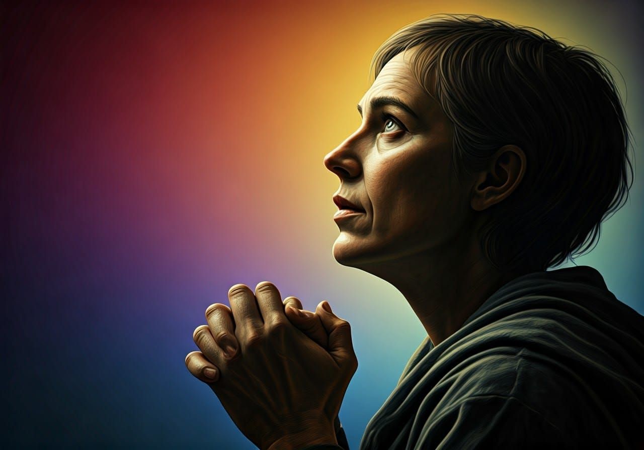 Devotional Portrait in Hyperrealistic Style