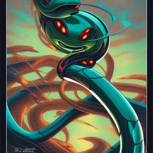 Rayquaza in Comic Book Art Style