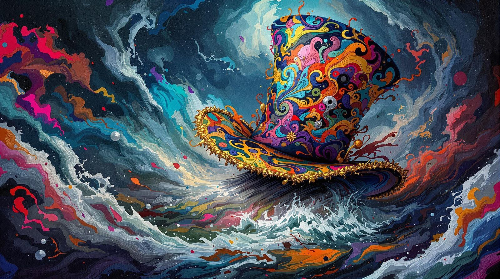 Surreal Mad Hat Teeters on Liminal Edge of Reality