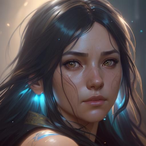 Festive 2024 New Year Portrait in Art Nouveau Style